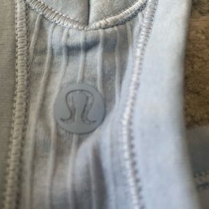 Lululemon ribbed tank with built in bra- like new! Periwinkle